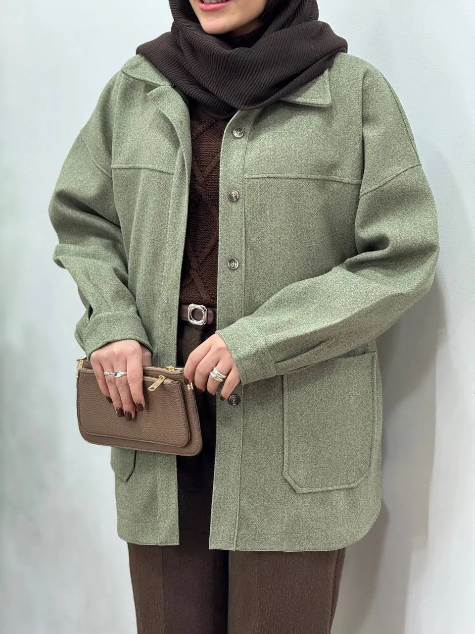 پالتو فوتر جلو دکمه آیسو ترلان